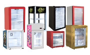 small glass door display coolers