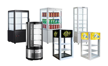 sided glass cabinet fridges