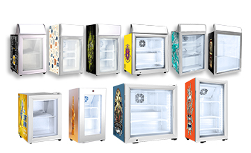 small glass door display freezers