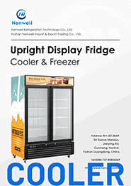 Catalog for upright commercial refrigerator and coolers