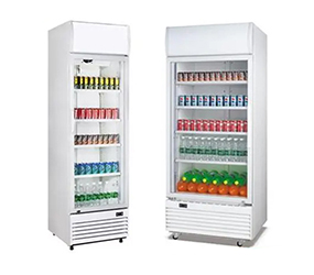  Small Beverage Fridge Built in with Led Light Box and Logo 300 Liters manufacturer factory China
