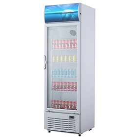 Small Drink Fridge with Glass Door and Led Lights 350L manufacturer factory China