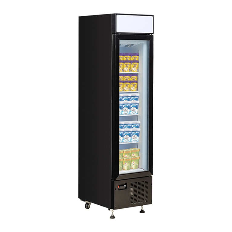 Slim Freezer or Upright Glass Door Display Freezer Refrigerator