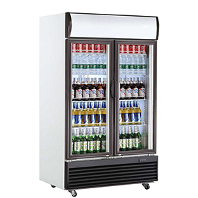 Commercial Refrigerator with Led Light Box and Sliding Doors 1000L manufacturer China factory