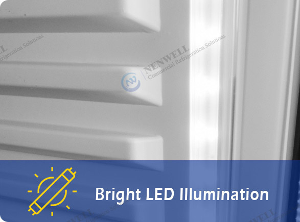 Bright LED Illumination | NW-LG400F-600F-800F-1000F double display fridge
