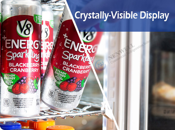 Crystally-Visible Display | NW-LG400F-600F-800F-1000F double door glass fridge