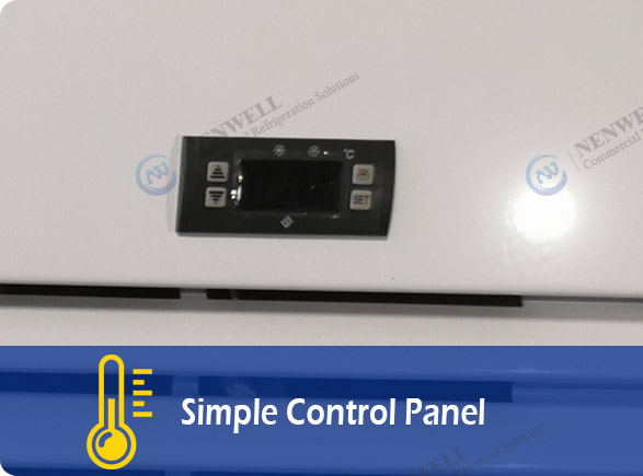 Simple Control Panel | NW-LG400F-600F-800F-1000F double door glass fridge