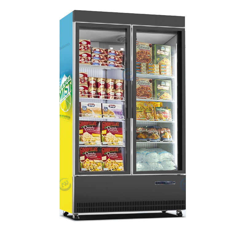 Big Glass Door Kitchen Freezer Side by Side with Auto Defrost 1000 Liters manufacturer China factory