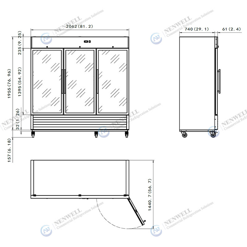 Stainless Steel Big Large Deep Freezer Auto Defrost