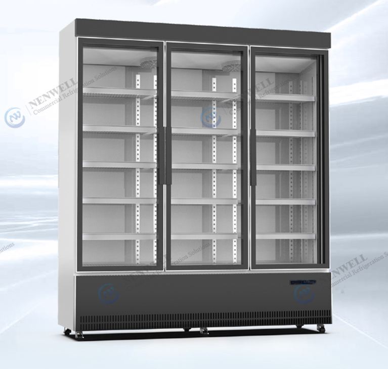 3 Section Door Display Freezer for Commercial Retailing Vending