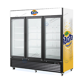 Glass Door Merchandising Freezer commercial Free Standing 2000L manufacturer China factory