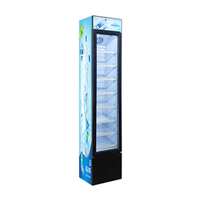 Built in Slimline Cooler Glass Front Cooler with Led Light Box Manufacturer China Factory