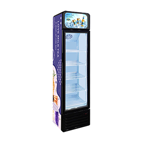 Round Corner Slim Slimline Refrigerator with Glass door Manufacturer China Factory