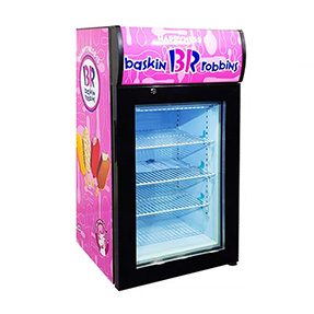 Countertop Freezer Display Fridge Deep Freezer 50L manufactured by China factory