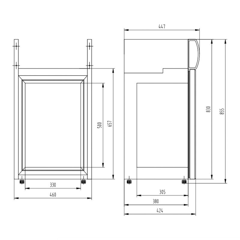 Countertop Freezer Display Fridge Deep Freezer 50L