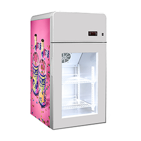 Glass Door Display Freezer Transparent Fridge 60L manufactured by China factory