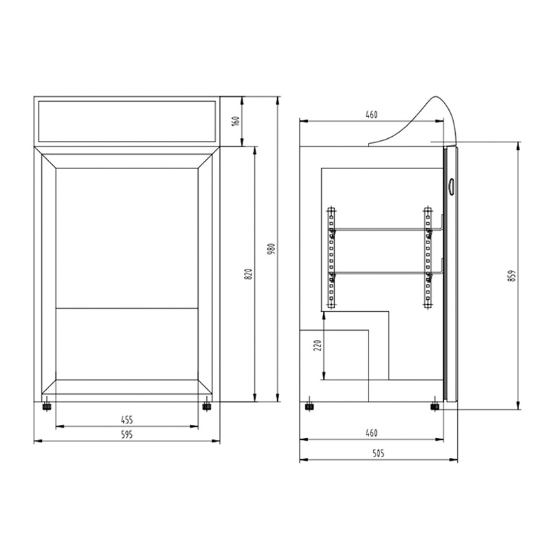 Glass Door Freezer Display Fridge Freezer with Glass Door 100L