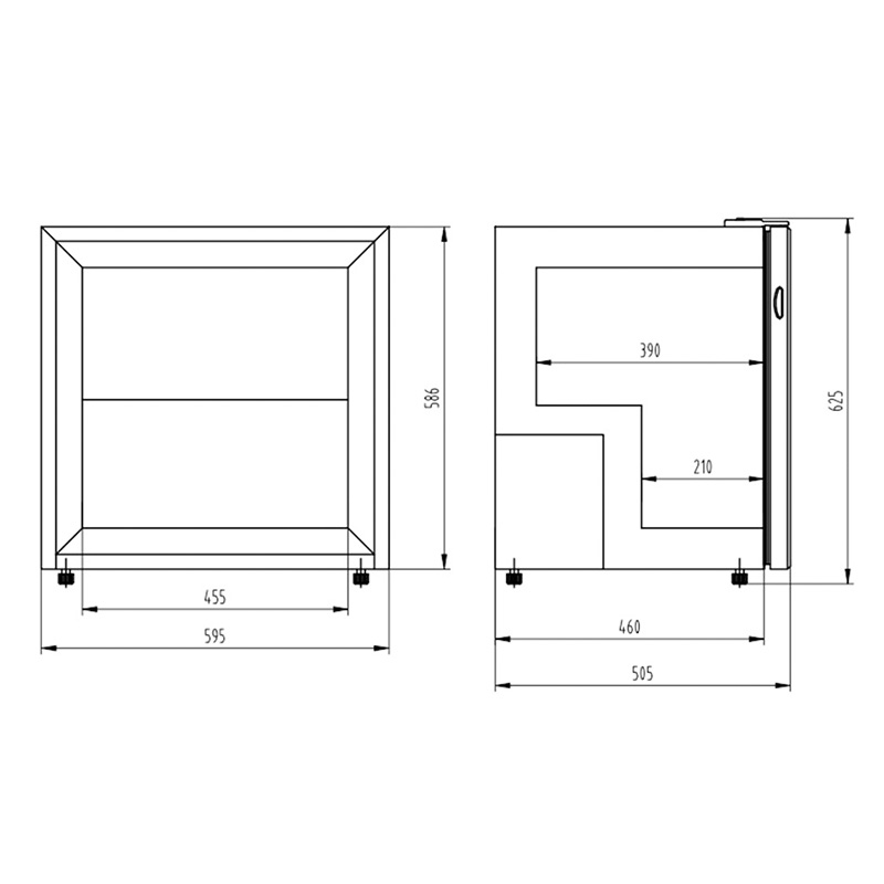 No Frost Fridge Deep Freezer with Glass Door