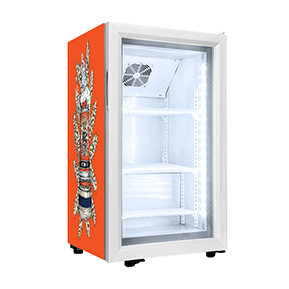 See Through Freezer Display Fridge with Glass Door 70L 15 Gallons manufactured by China factory