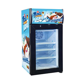 Under Counter Freezer Display Fridge Deep Freezer with Glass Door manufactured by China factory