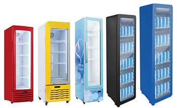 Upright Glass Door Display fridges and vertical coolers manufactured by China factory
