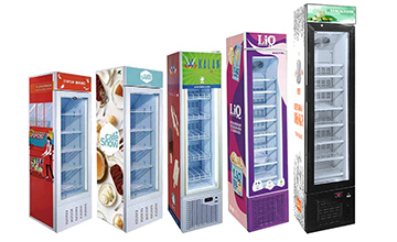 Commercial Upright Glass Door Display freezer and vertical glass door freezer manufactured by China factory