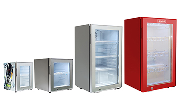 countertop stainless steel refrigerator and cooler with glass door manufactured by China factory