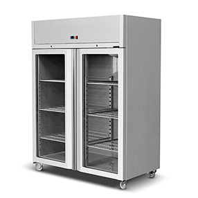 Glass Door Reach in Refrigerator Commercial See Through Stainless Steel Merchandiser 1000L
