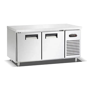 Stainless Steel Worktop Fridge Freezer Under Counter Built in Auto Defrost 260L