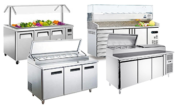 refrigerated saladette chiller commercial salad prep table refrigerator worktop