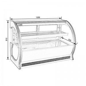 glass display case NW-G540