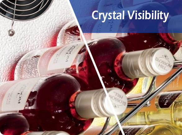 Crystal Visibility | NW-LG330S glass door beverage refrigerator