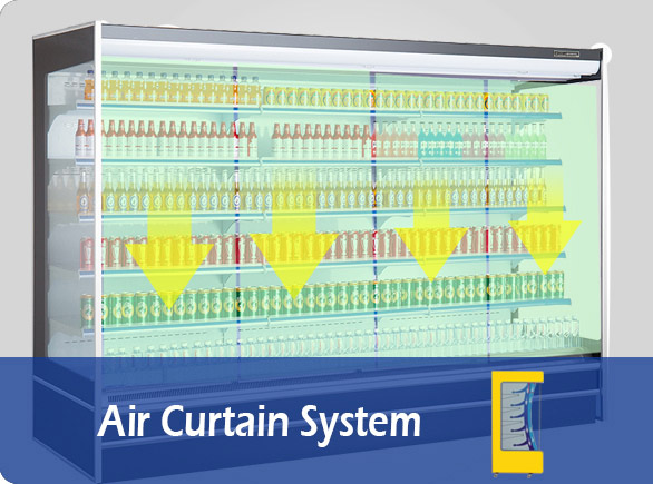Air Curtain System | NW-HG30AF vertical open air cooler