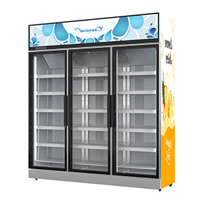 beverage drinks display refrigerator with glass swing door manufacturer china factory