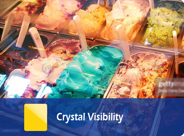Crystal Visibility | NW-QW8 ice cream freezer display case